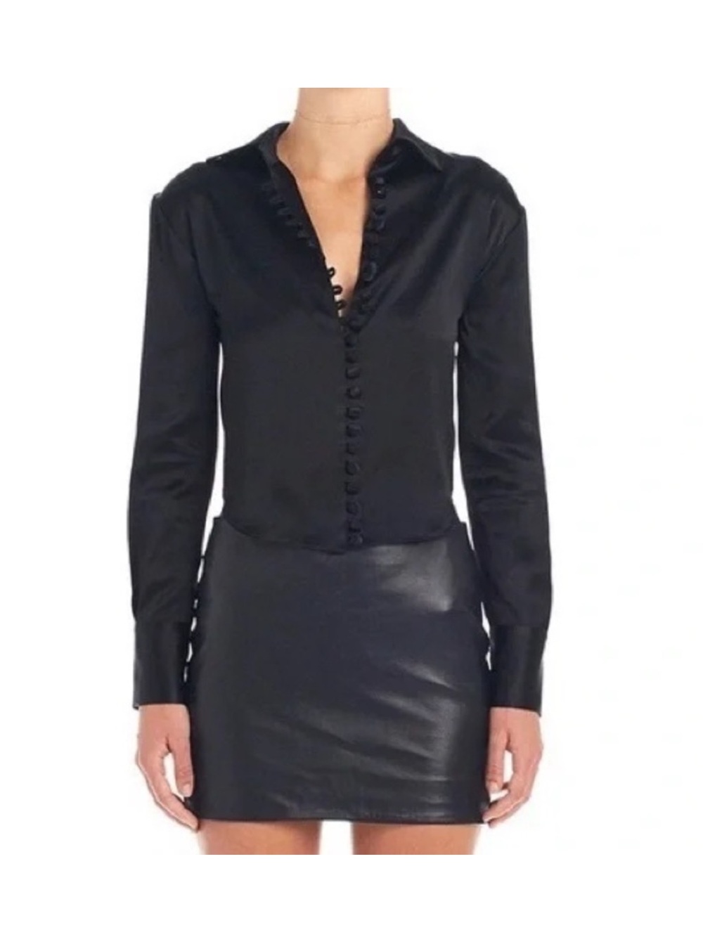 Are You Am I Kaede Silk Button Down Blouse